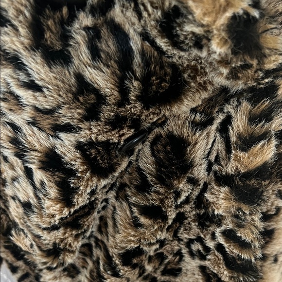 Zara Brown Leopard Print Teddy Jacket - Picture 3 of 3